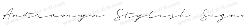 Antramyn Stylish Signature字体转换